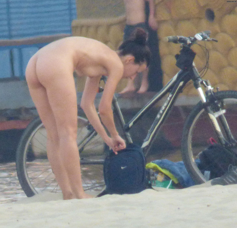 nude beach voyeur, Helmut Newton